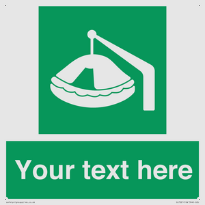 Custom sign Safe condition Davit-launched liferaft